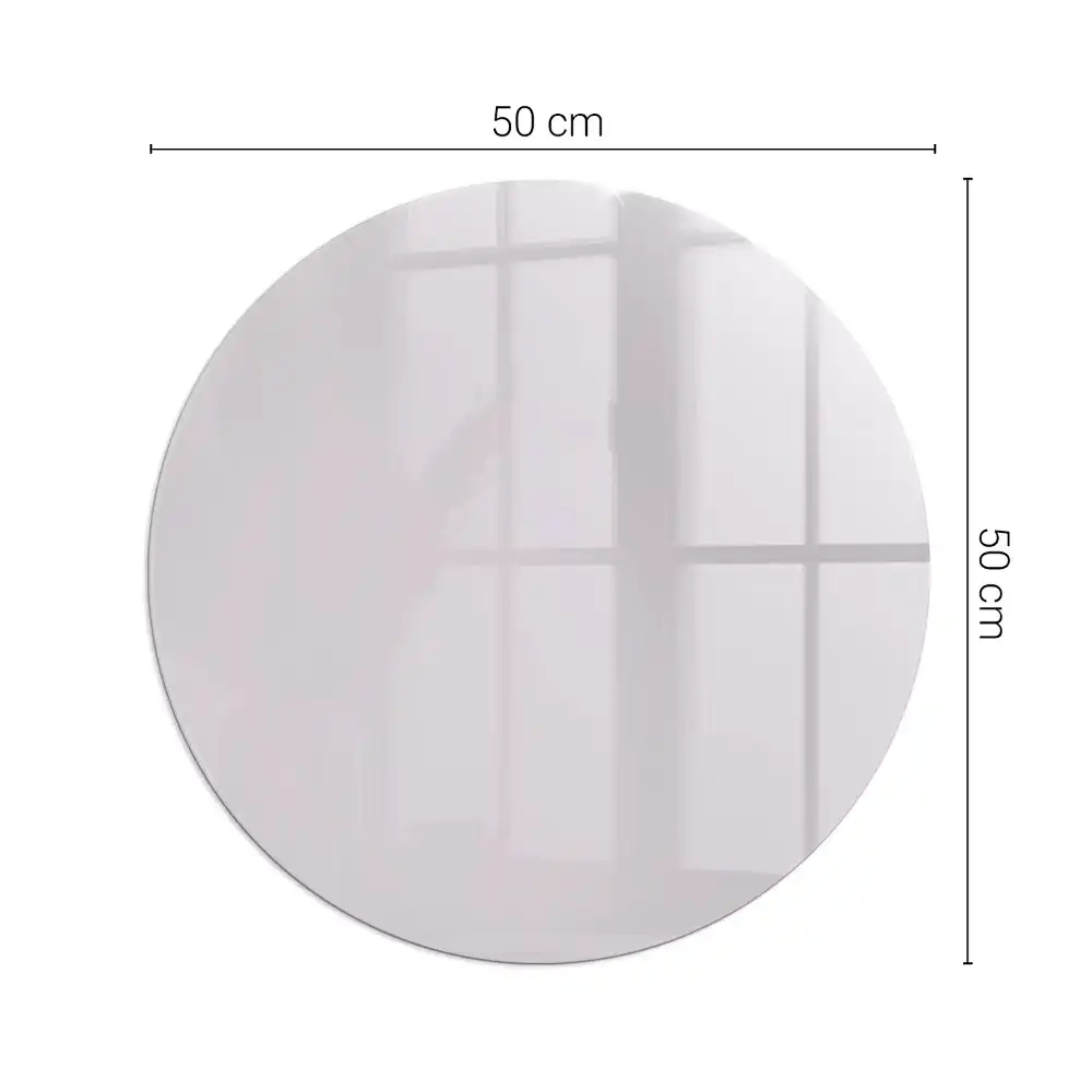 Plaque de sol ronde en verre pour cheminée violet clair