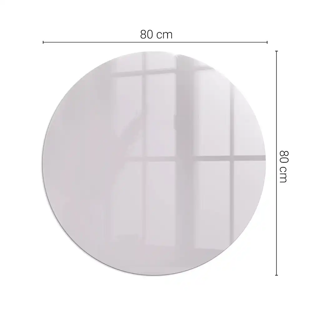 Plaque de sol ronde en verre pour cheminée violet clair