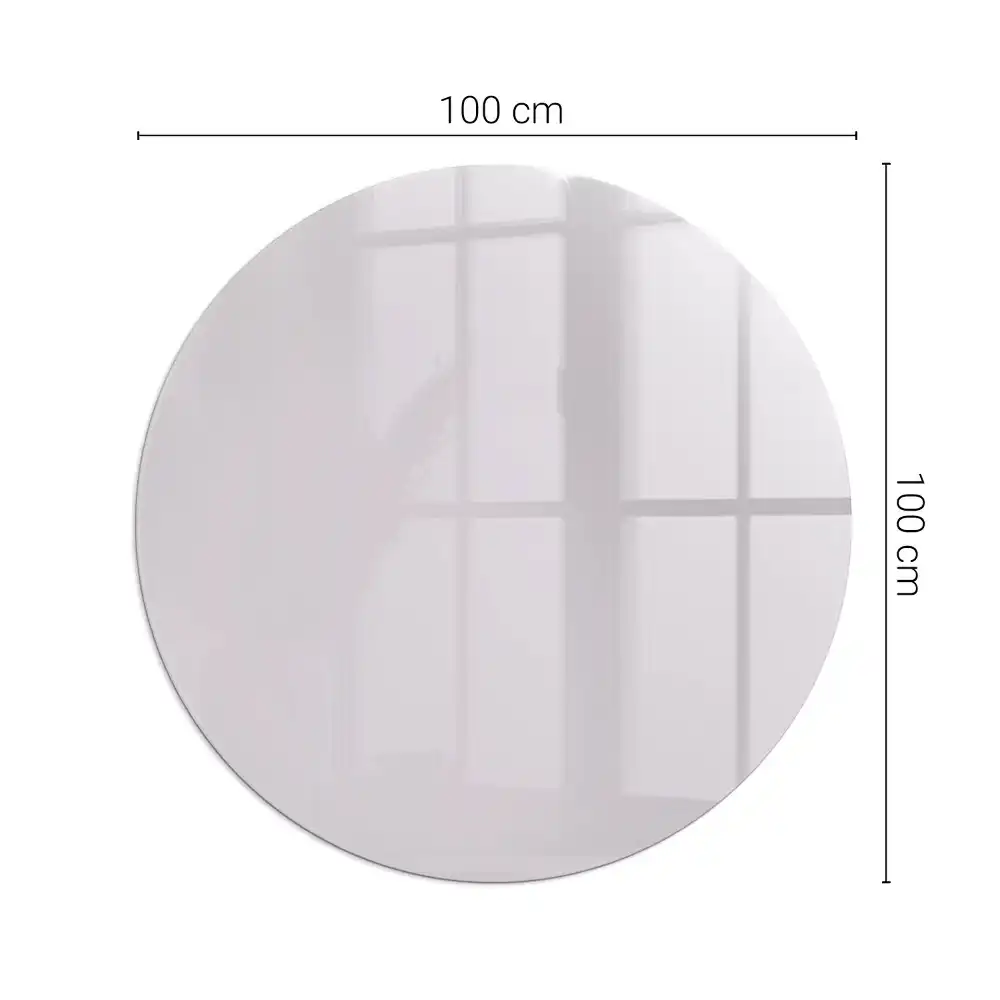 Plaque de sol ronde en verre pour cheminée violet clair