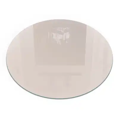Plaque de protection pour cheminée en verre trempé rond rose pâle