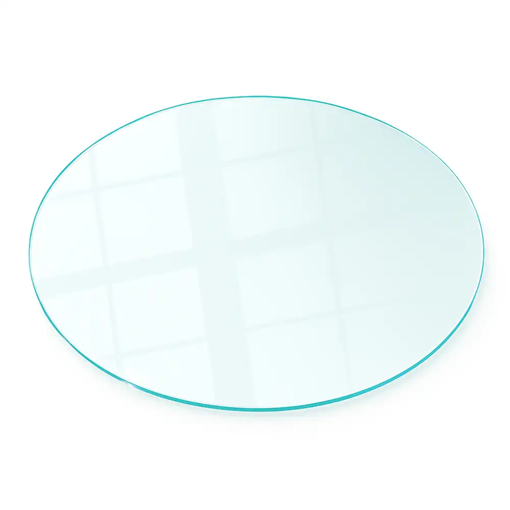 Plaque de sol pour poêle en verre transparent