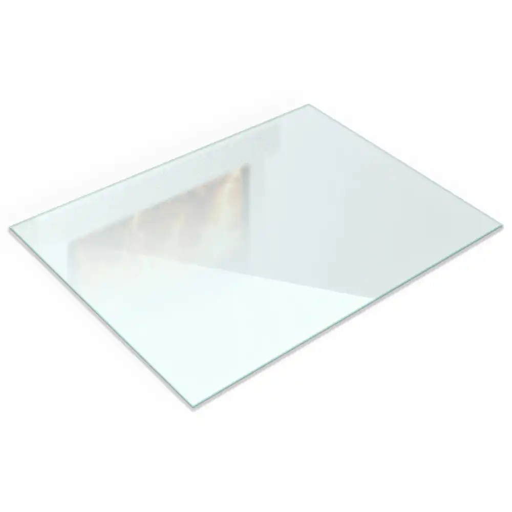 Plaque de sol rectangulaire semi-transparente pour cheminée