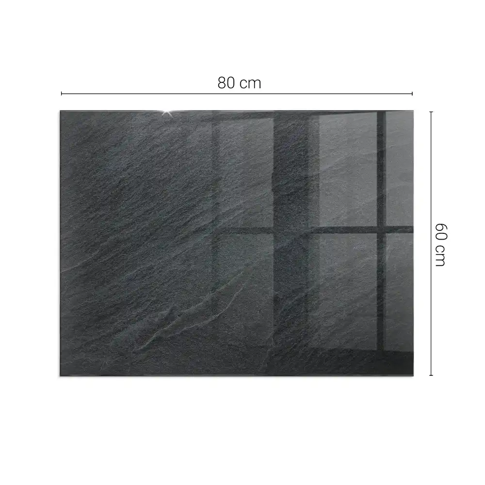 Plaque de sol rectangulaire pour poêle à bois avec texture pierre naturelle