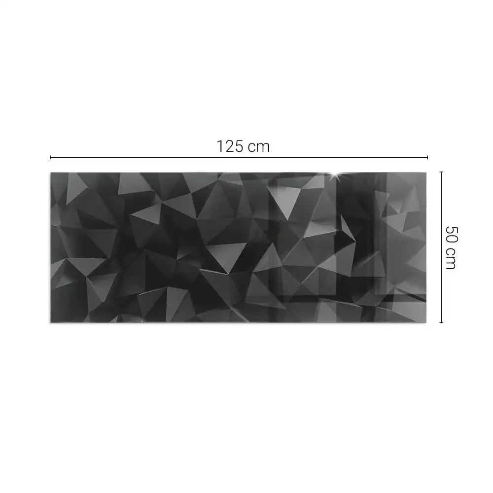 Plaque de sol rectangulaire en verre trempé pour cheminée à motif géométrique tridimensionnel