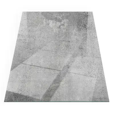 Plaque de sol rectangulaire pour poêle à bois aspect béton brut