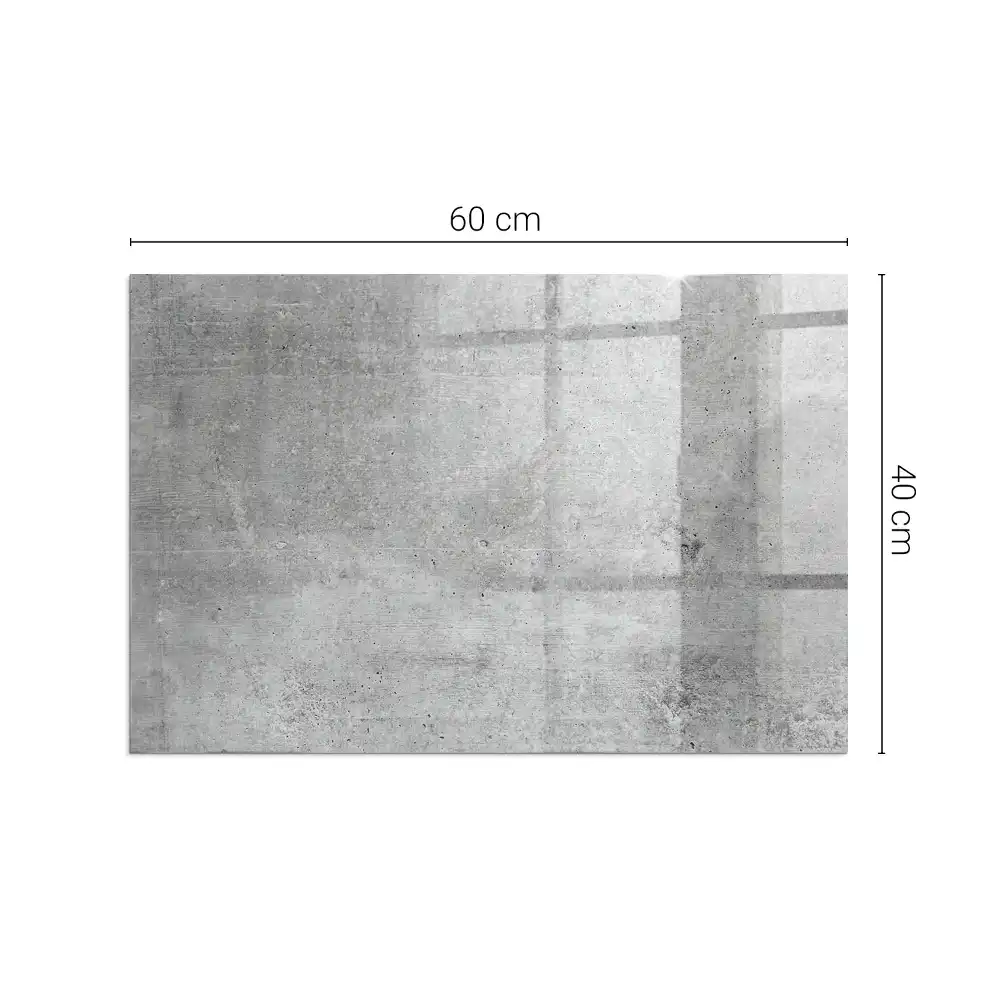 Plaque de sol rectangulaire pour poêle à bois aspect béton brut