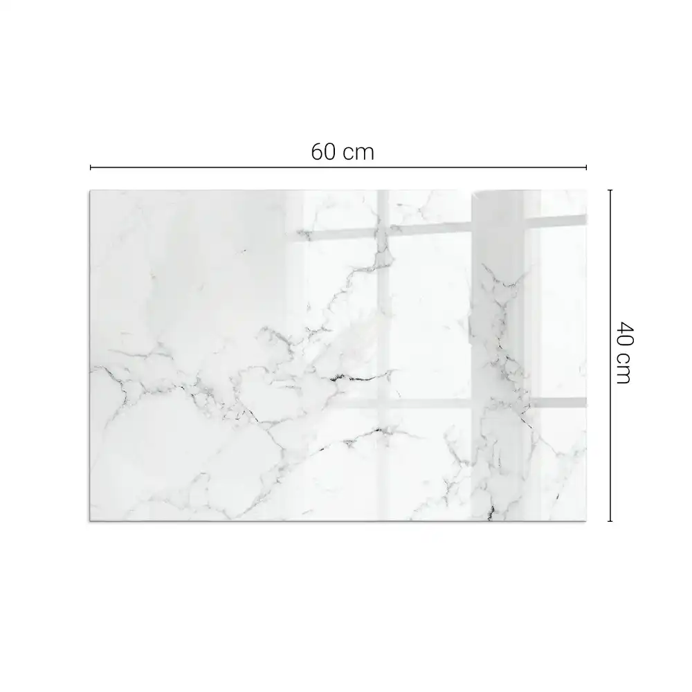 Plaque de sol rectangulaire pour poêle à bois motif marbré veiné