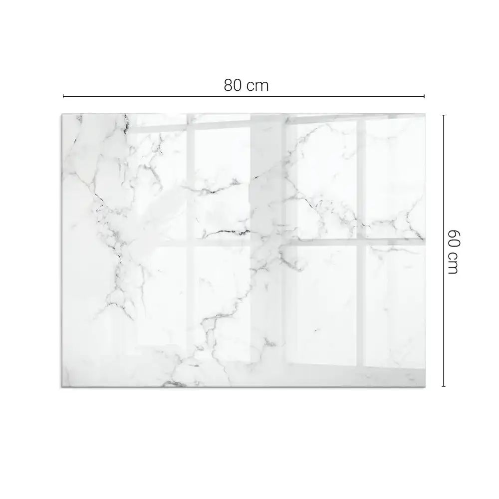 Plaque de sol rectangulaire pour poêle à bois motif marbré veiné