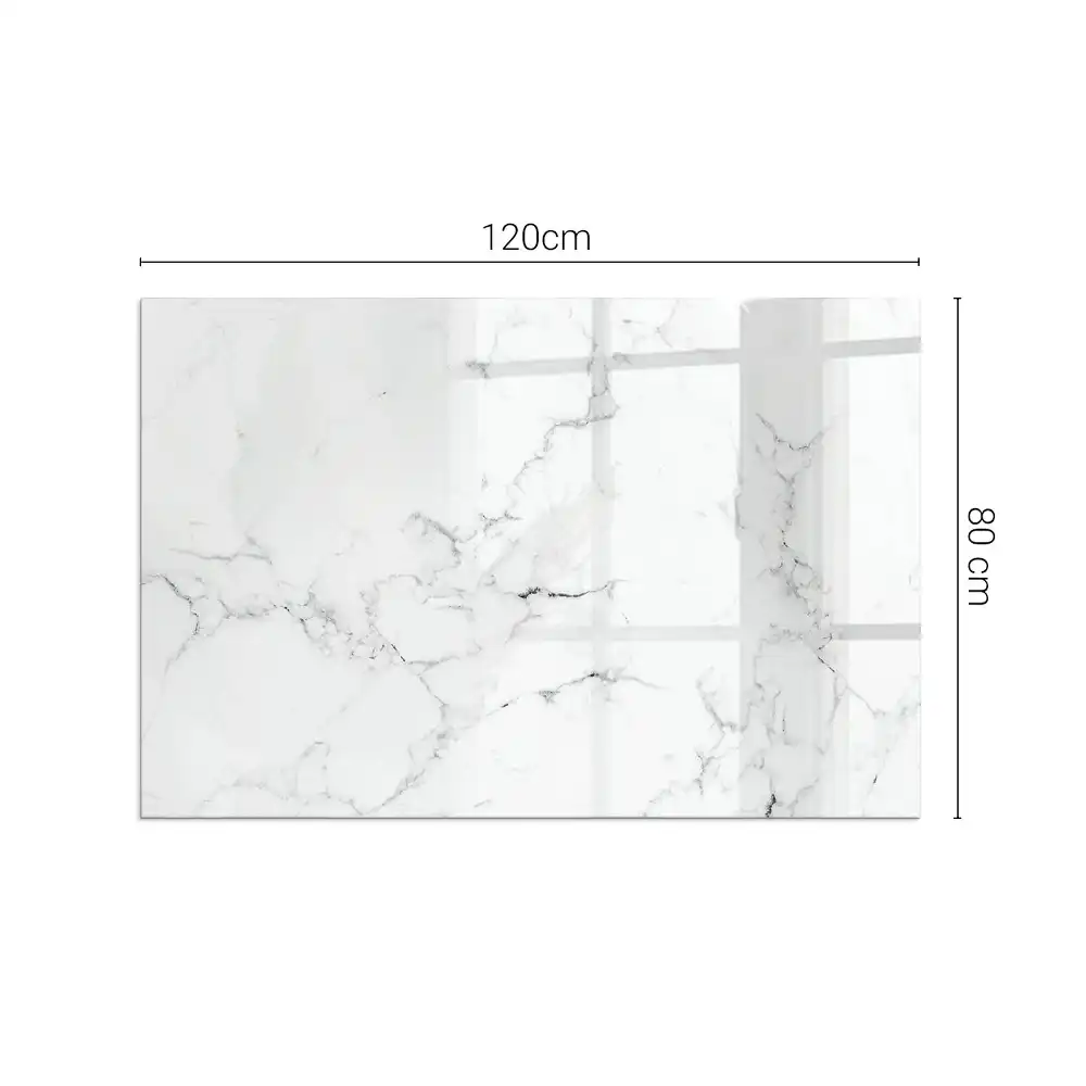 Plaque de sol rectangulaire pour poêle à bois motif marbré veiné