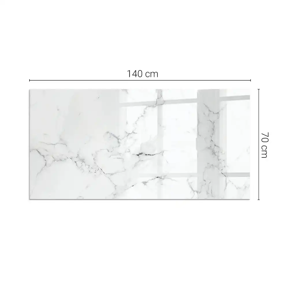 Plaque de sol rectangulaire pour poêle à bois motif marbré veiné