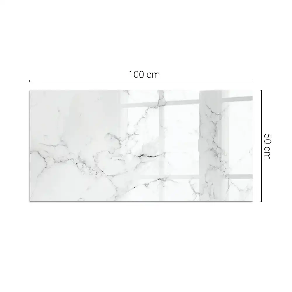 Plaque de sol rectangulaire pour poêle à bois motif marbré veiné