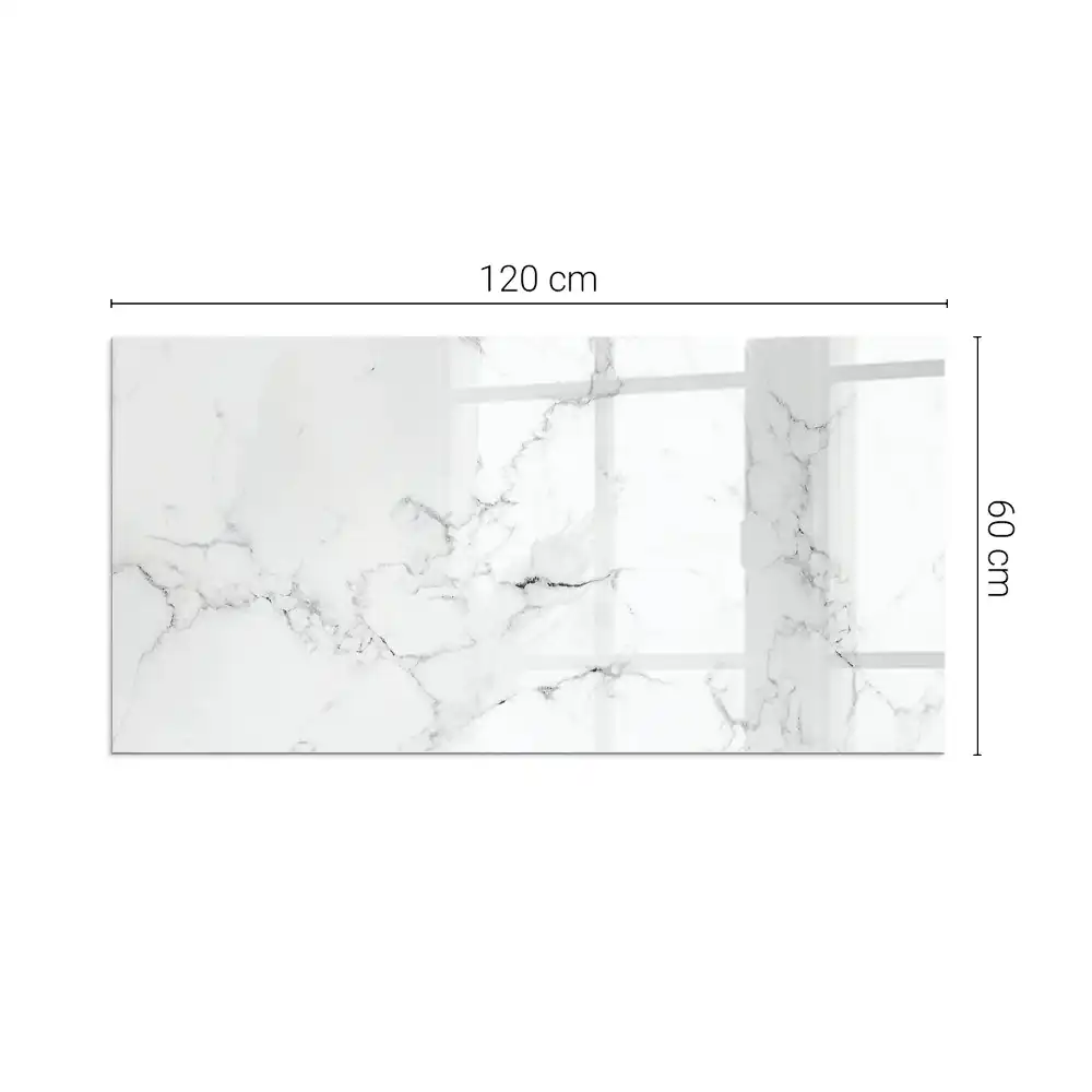 Plaque de sol rectangulaire pour poêle à bois motif marbré veiné