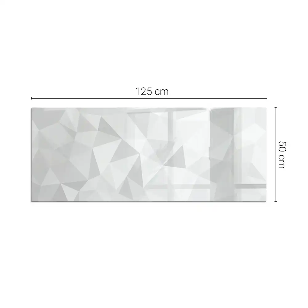 Plaque de sol rectangulaire pour poêle à bois avec motif géométrique abstrait