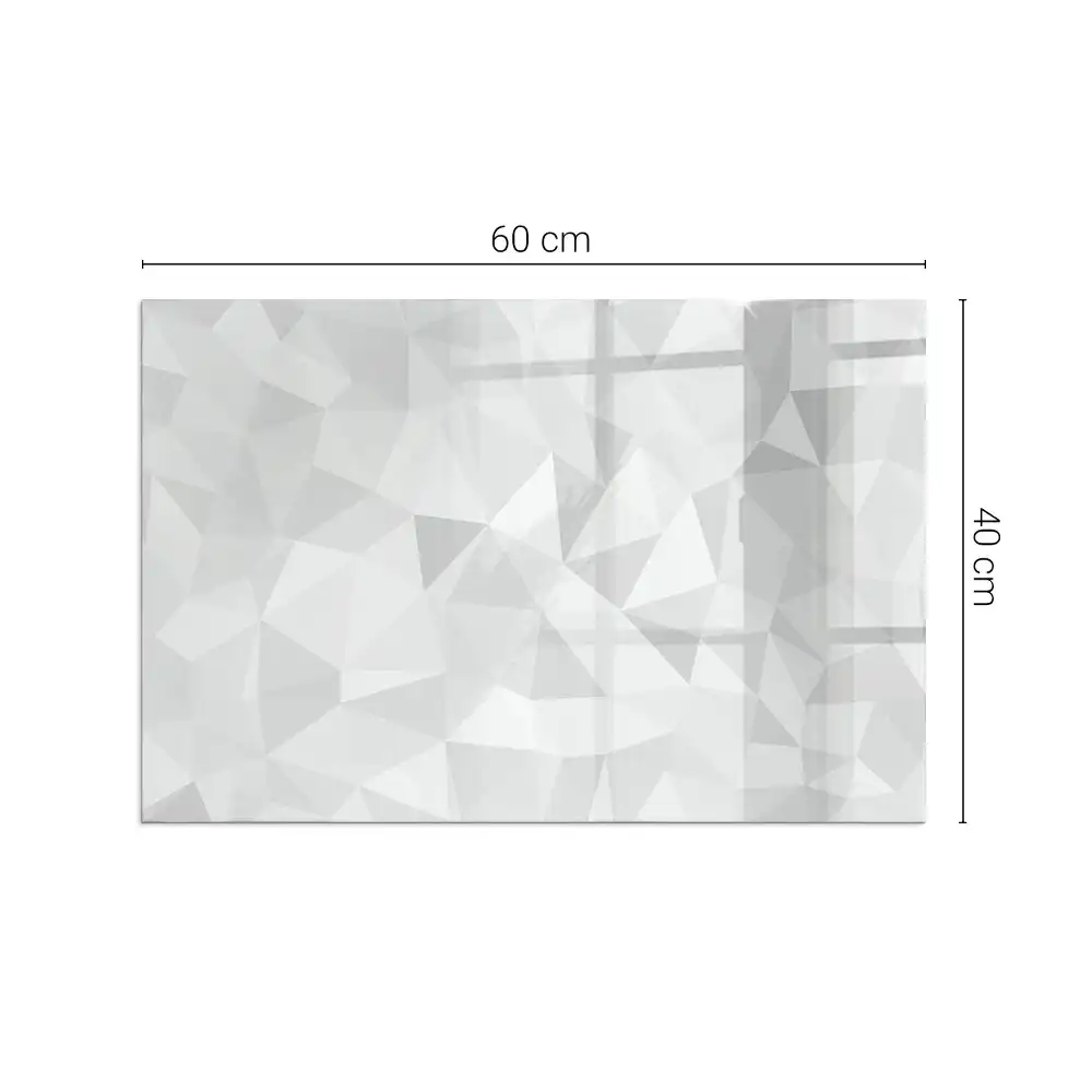 Plaque de sol rectangulaire pour poêle à bois avec motif géométrique abstrait