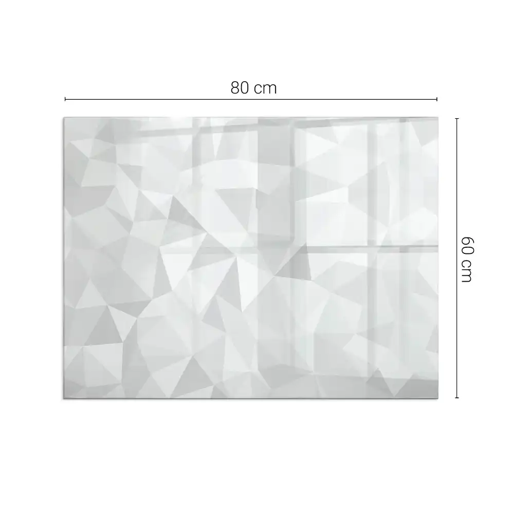Plaque de sol rectangulaire pour poêle à bois avec motif géométrique abstrait