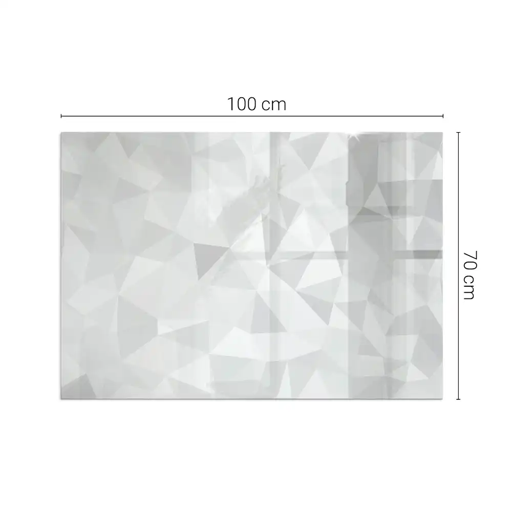 Plaque de sol rectangulaire pour poêle à bois avec motif géométrique abstrait