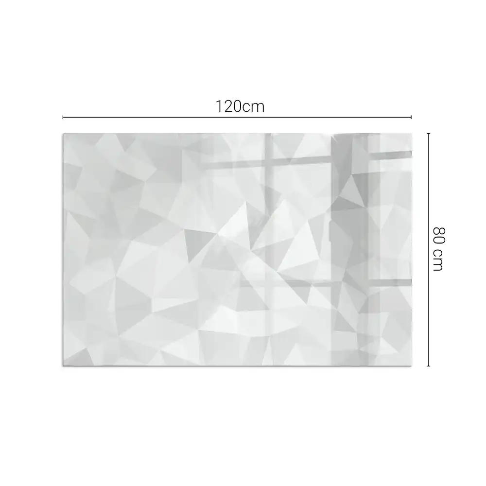 Plaque de sol rectangulaire pour poêle à bois avec motif géométrique abstrait