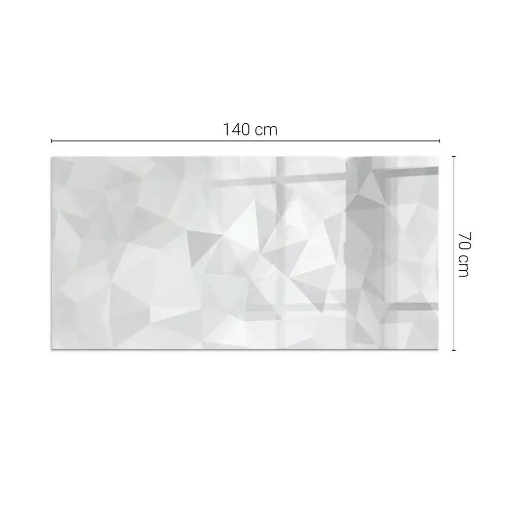 Plaque de sol rectangulaire pour poêle à bois avec motif géométrique abstrait