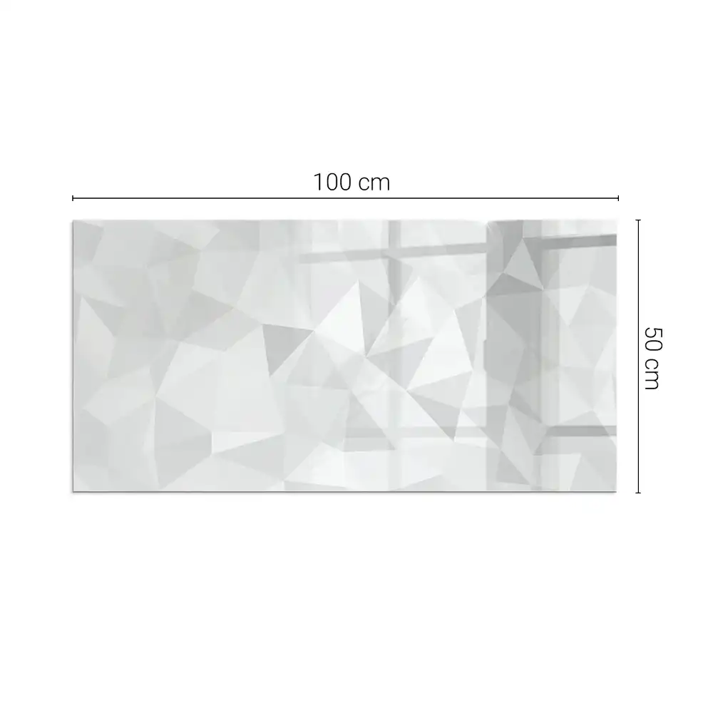 Plaque de sol rectangulaire pour poêle à bois avec motif géométrique abstrait