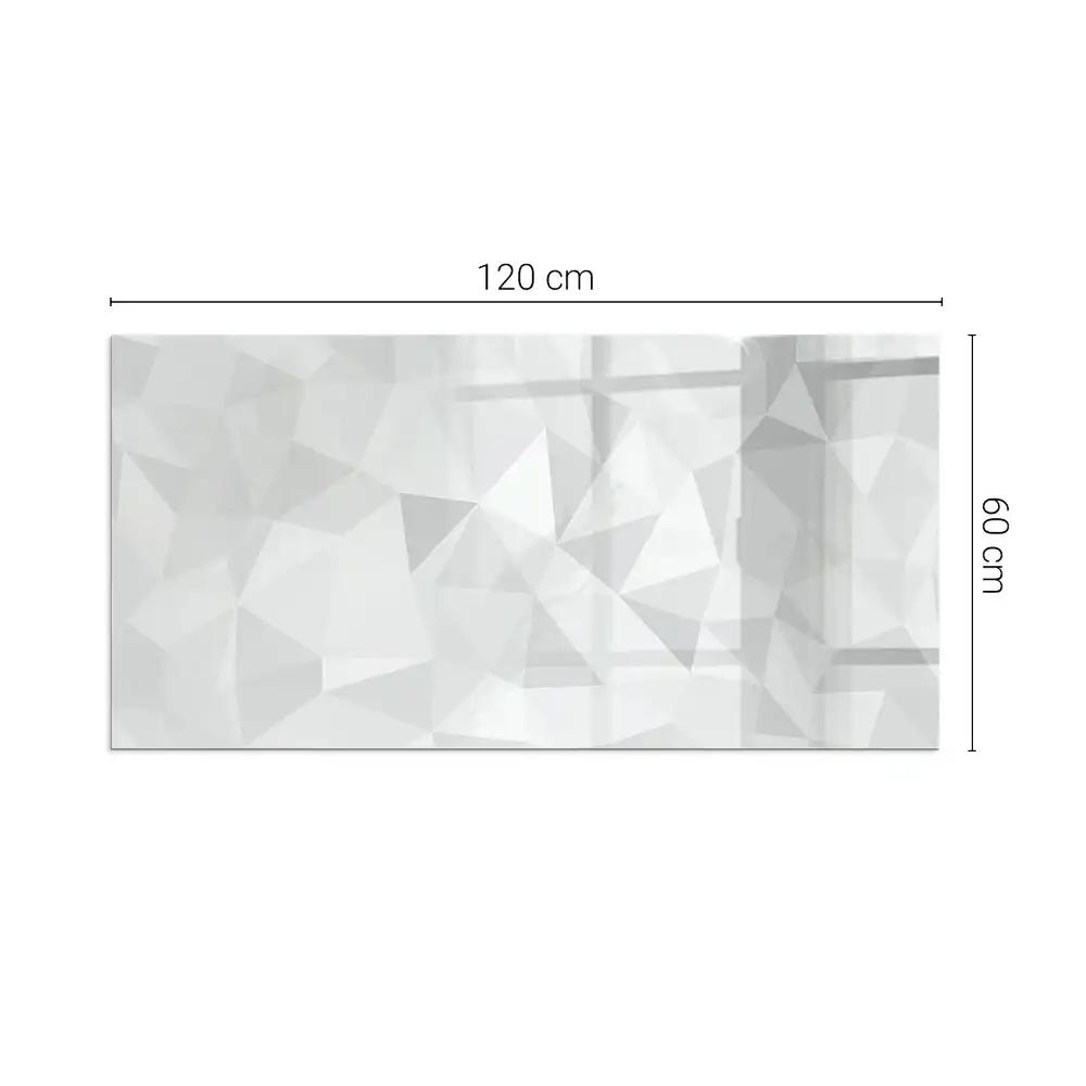 Plaque de sol rectangulaire pour poêle à bois avec motif géométrique abstrait