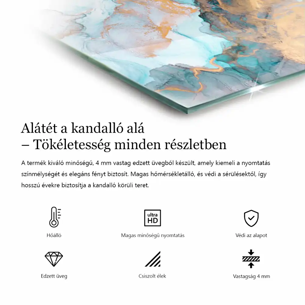 Plaque de sol rectangulaire en verre pour cheminée d'angle avec motif géométrique 3D