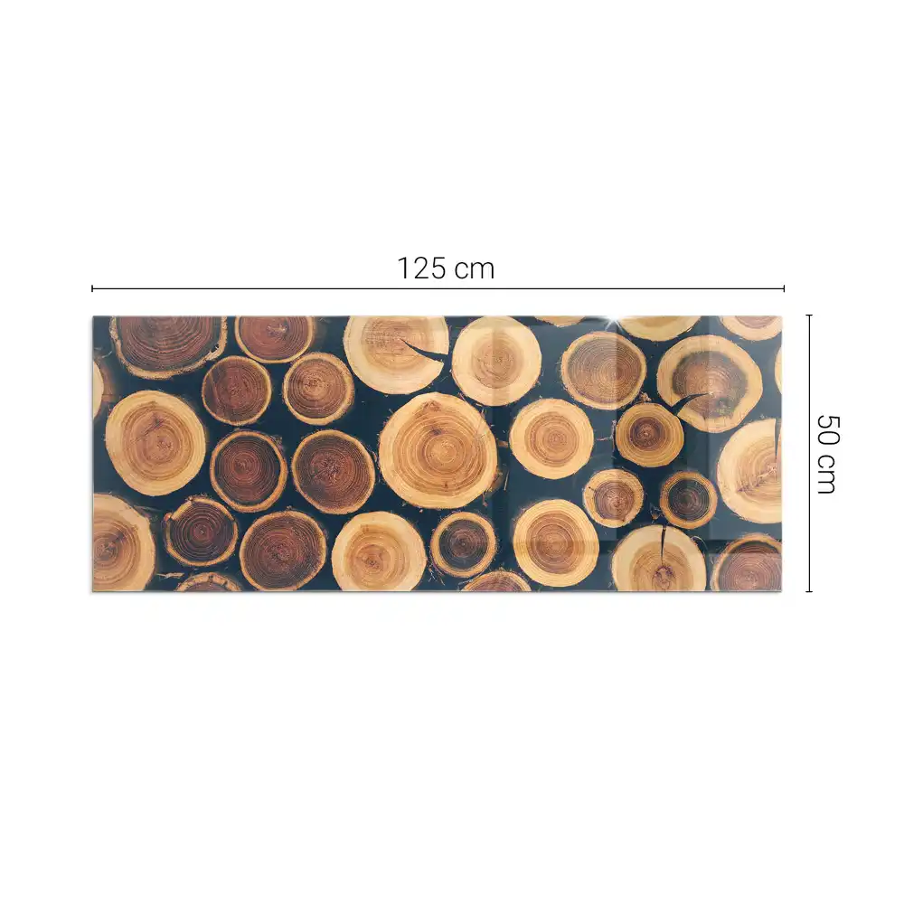 Plaque de sol rectangulaire en verre trempé pour cheminée avec découpe pour bois