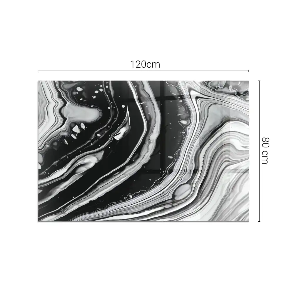 Plaque de sol rectangulaire pour poêle à bois motif vagues et lignes abstraites