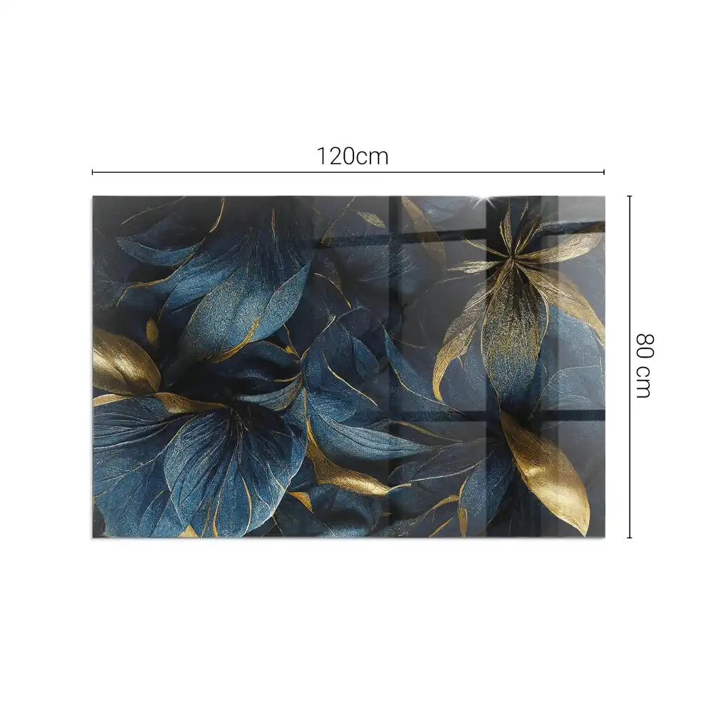 Plaque de sol rectangulaire pour cheminée en verre trempé texturé motif feuilles