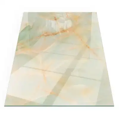 Plaque de sol rectangulaire pour poêle à bois motif marbre abstrait