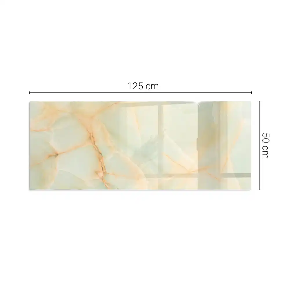 Plaque de sol rectangulaire pour poêle à bois motif marbre abstrait