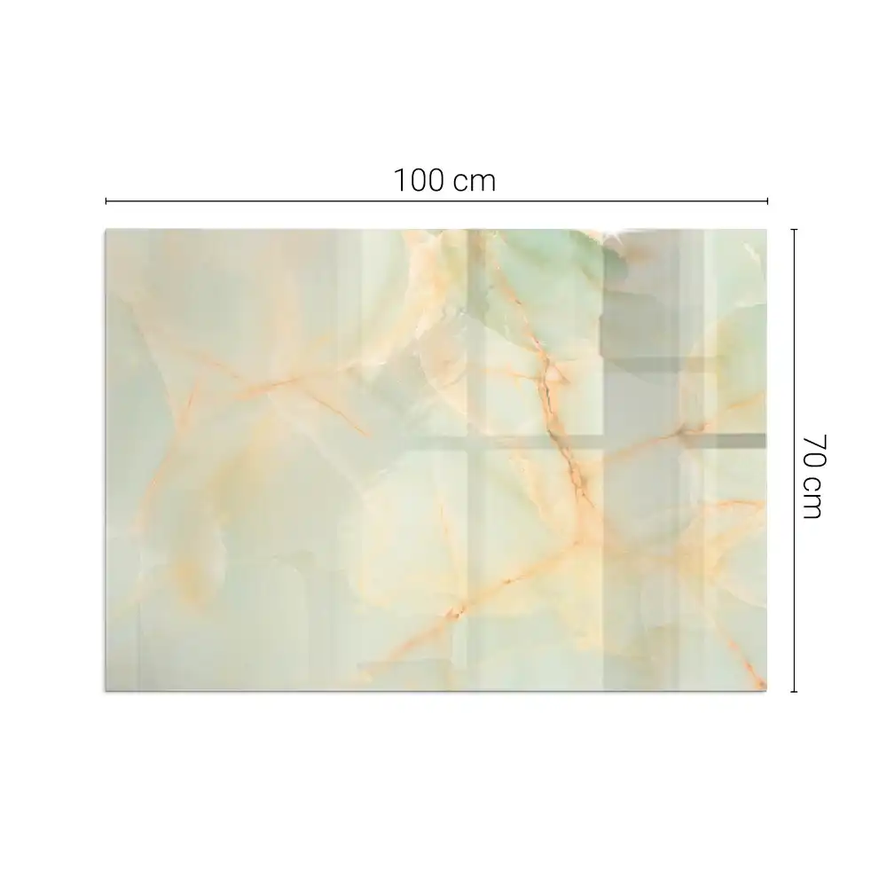Plaque de sol rectangulaire pour poêle à bois motif marbre abstrait