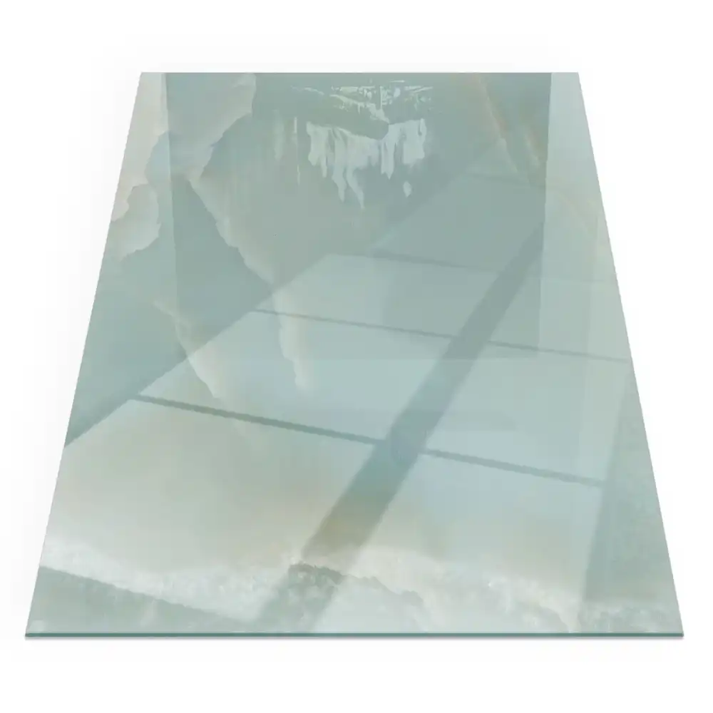 Plaque de sol rectangulaire pour poêle à bois motif marbre