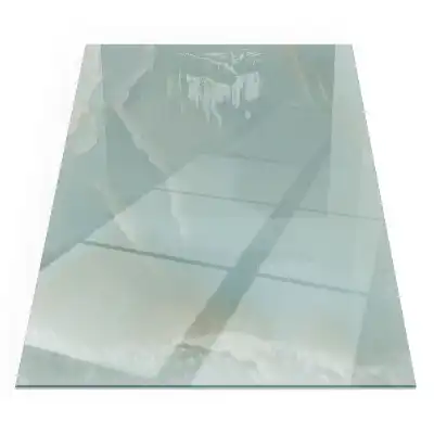 Plaque de sol rectangulaire pour poêle à bois motif marbre