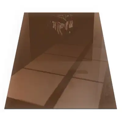 Plaque de sol rectangulaire pour poêle à bois couleur brune