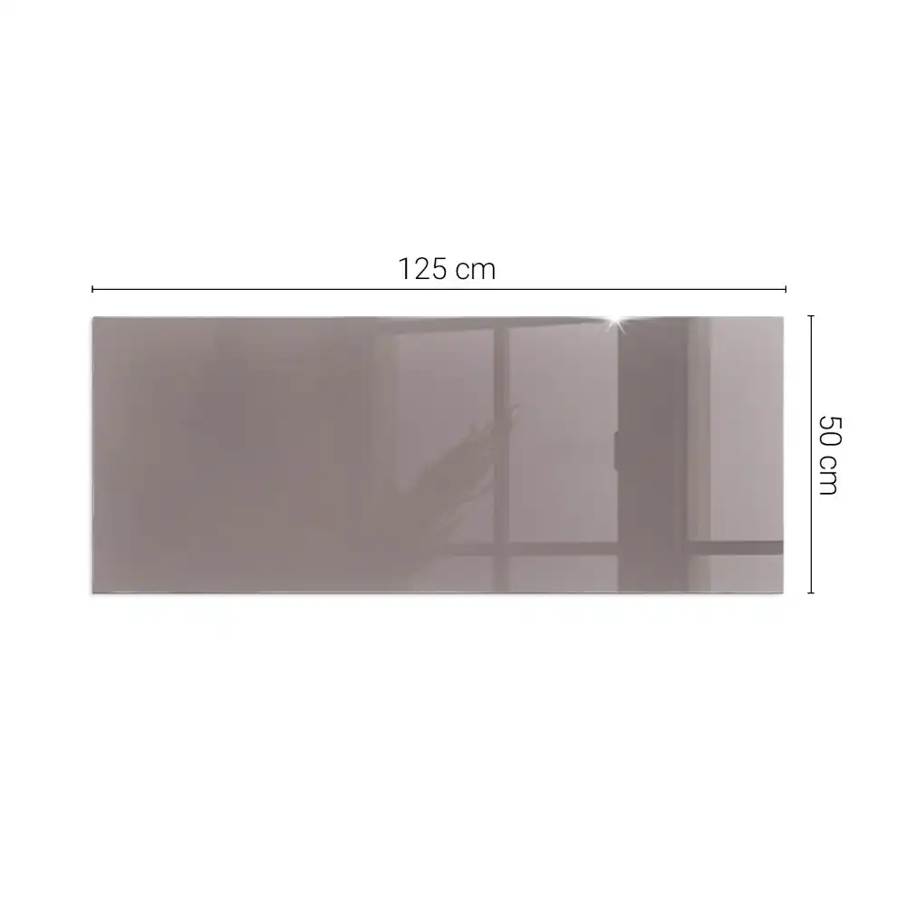 Plaque de sol rectangulaire en verre beige pour cheminée d'angle