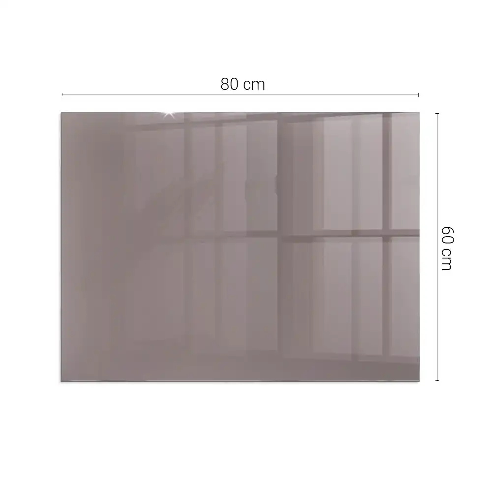 Plaque de sol rectangulaire en verre beige pour cheminée d'angle
