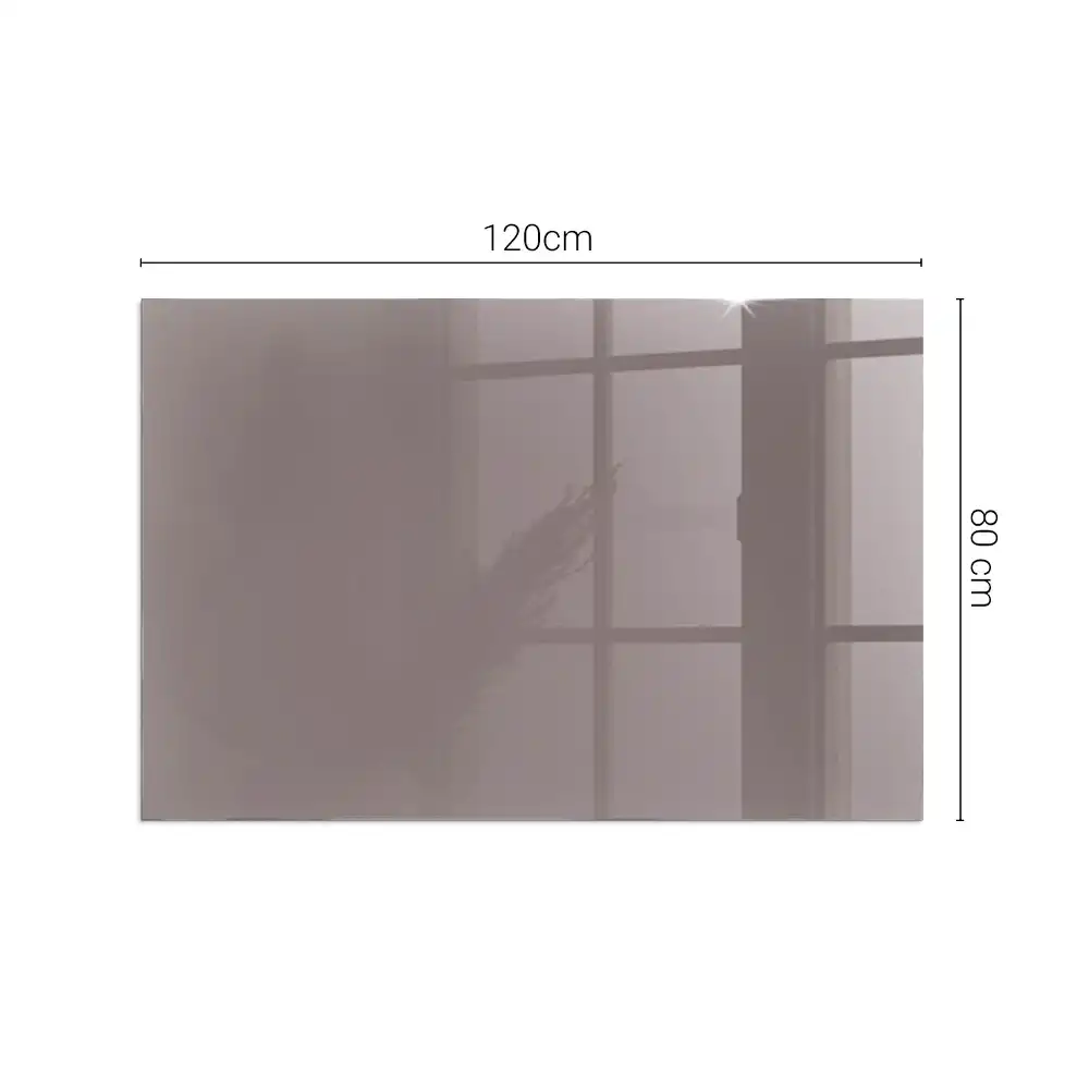 Plaque de sol rectangulaire en verre beige pour cheminée d'angle