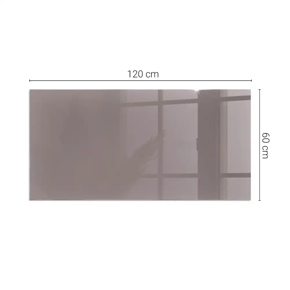 Plaque de sol rectangulaire en verre beige pour cheminée d'angle