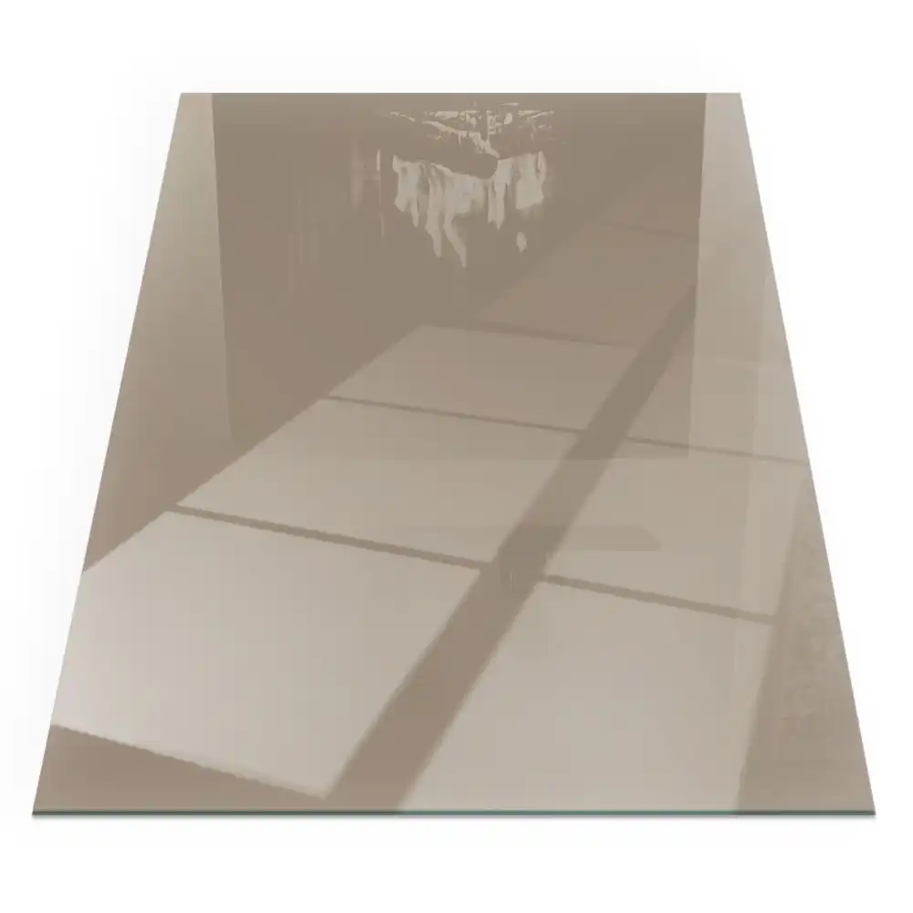 Plaque de sol rectangulaire pour poêle à bois couleur brune