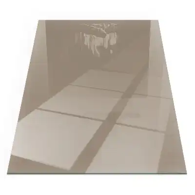 Plaque de sol rectangulaire pour poêle à bois couleur brune