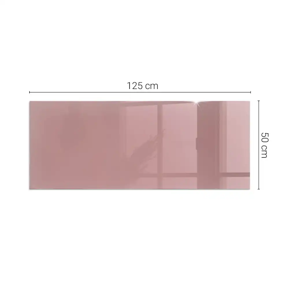 Plaque de sol rectangulaire en verre rose pour cheminée d'angle