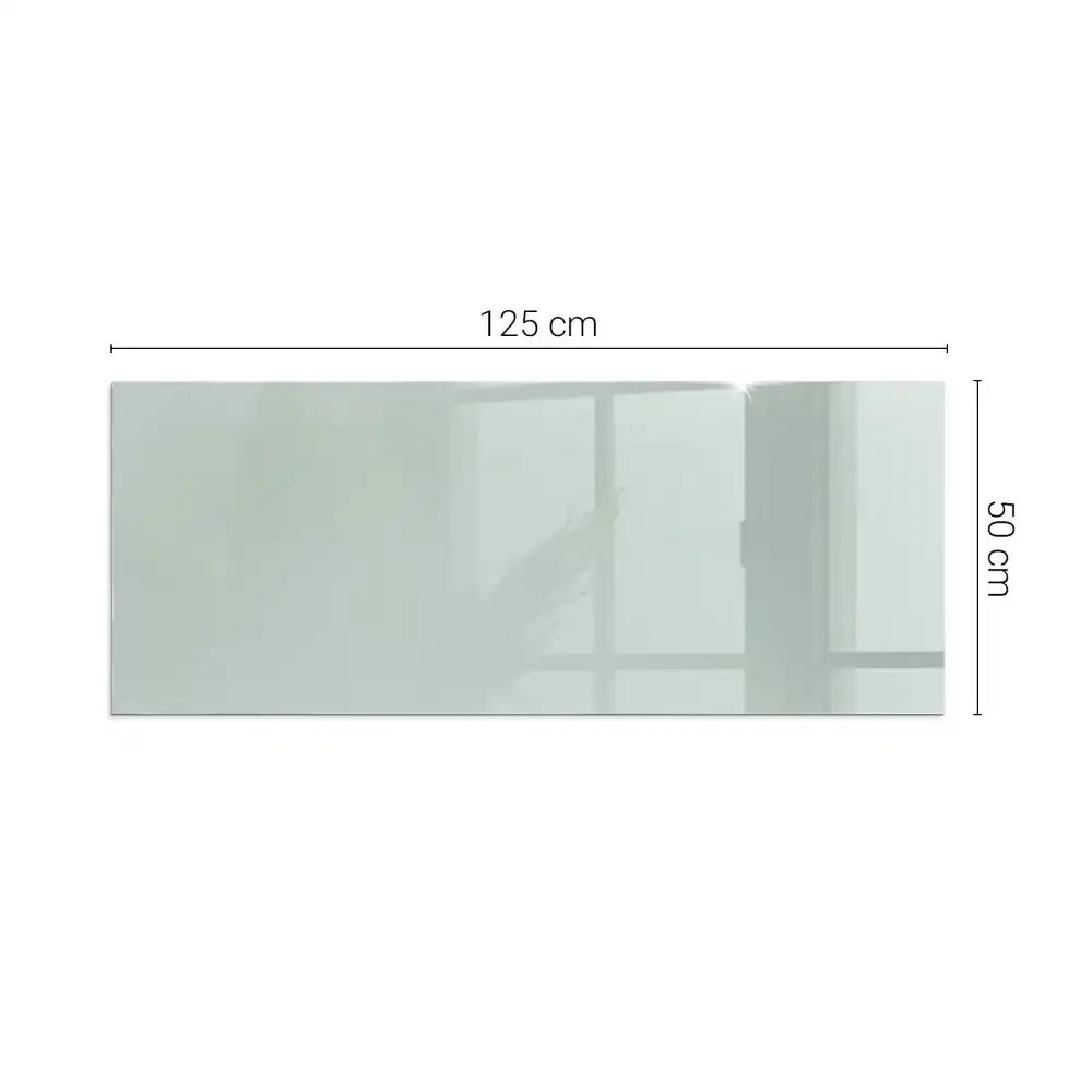 Plaque de sol rectangulaire en verre pour cheminée d'angle couleur vert clair