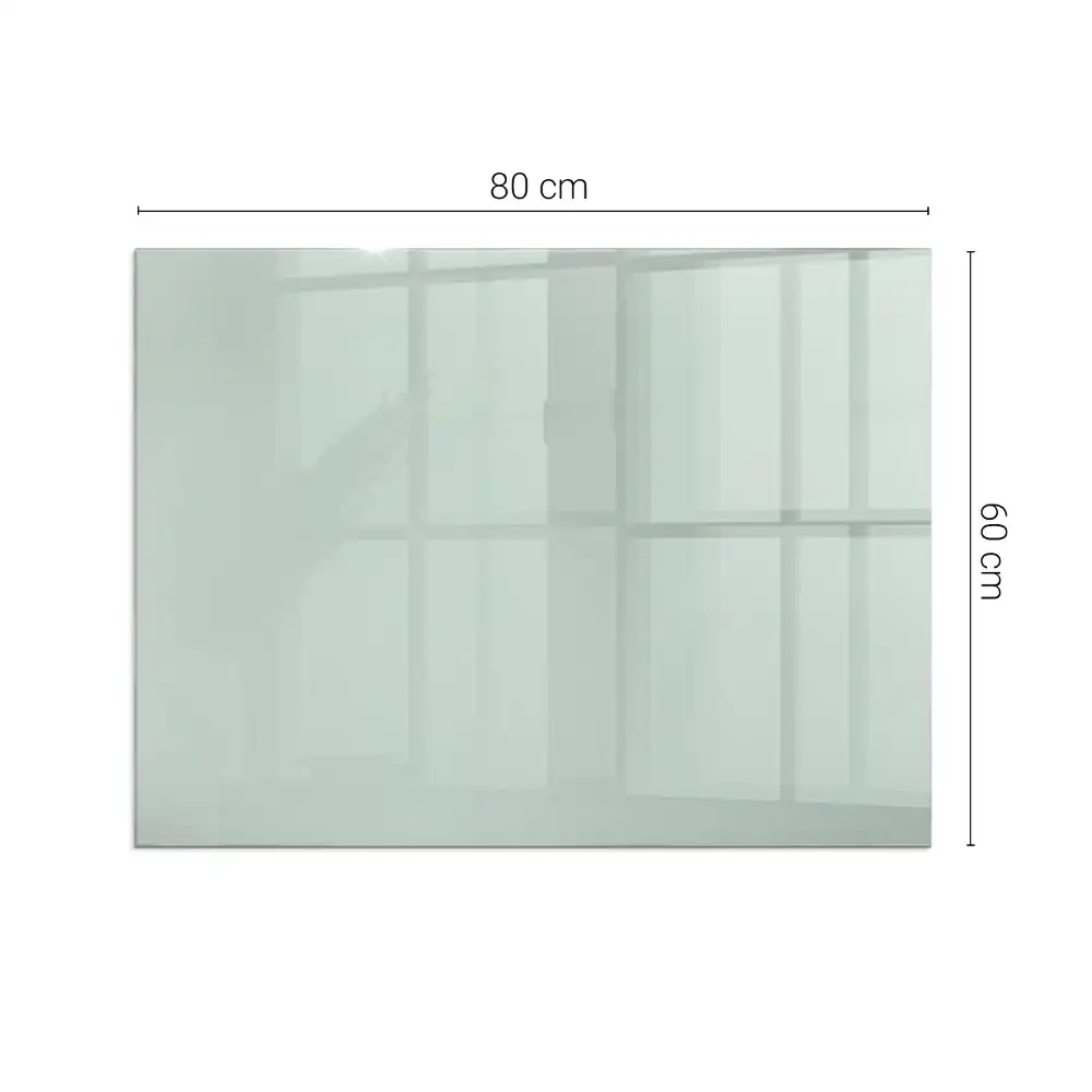 Plaque de sol rectangulaire en verre pour cheminée d'angle couleur vert clair