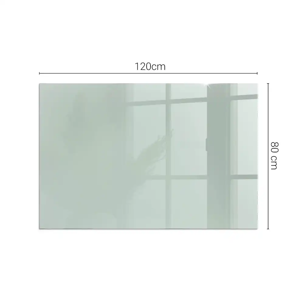 Plaque de sol rectangulaire en verre pour cheminée d'angle couleur vert clair