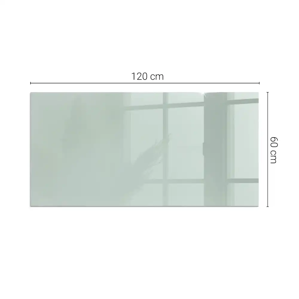 Plaque de sol rectangulaire en verre pour cheminée d'angle couleur vert clair