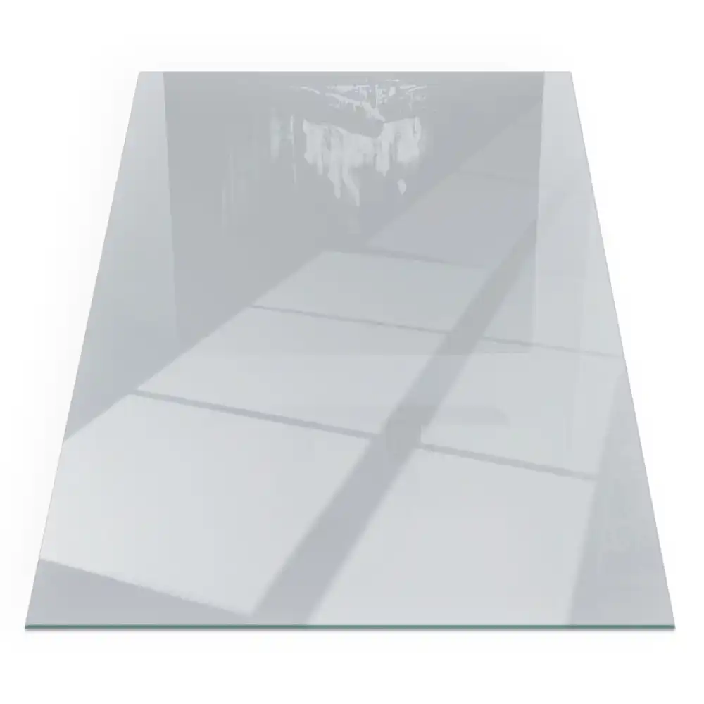Plaque de sol rectangulaire pour poêle à bois grise