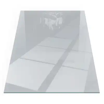 Plaque de sol rectangulaire pour poêle à bois grise
