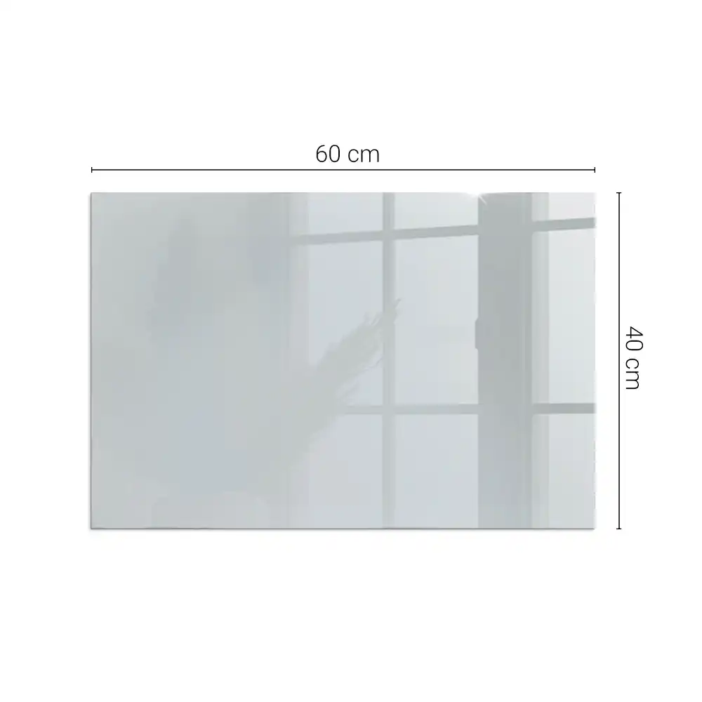 Plaque de sol rectangulaire pour poêle à bois grise