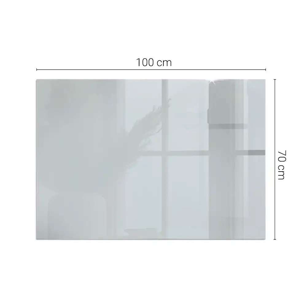 Plaque de sol rectangulaire pour poêle à bois grise