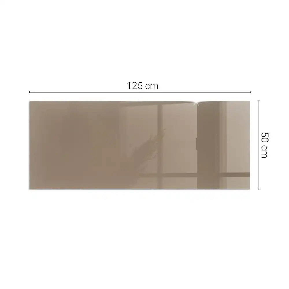 Plaque de sol rectangulaire en verre brun pour cheminée d'angle